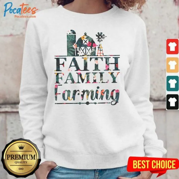 Official Faith Family Farming Floral Shirt - Image 5