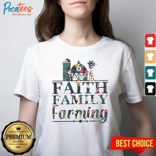 Official Faith Family Farming Floral Shirt - Image 3