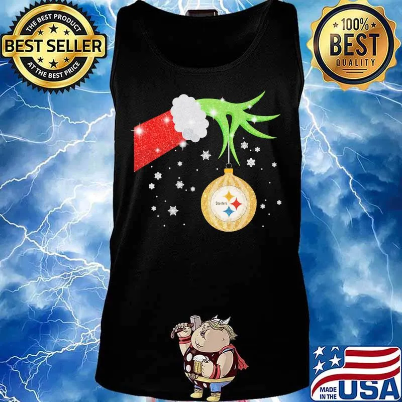 Official Grinch Steelers Merry Christmas Shirt Tank top