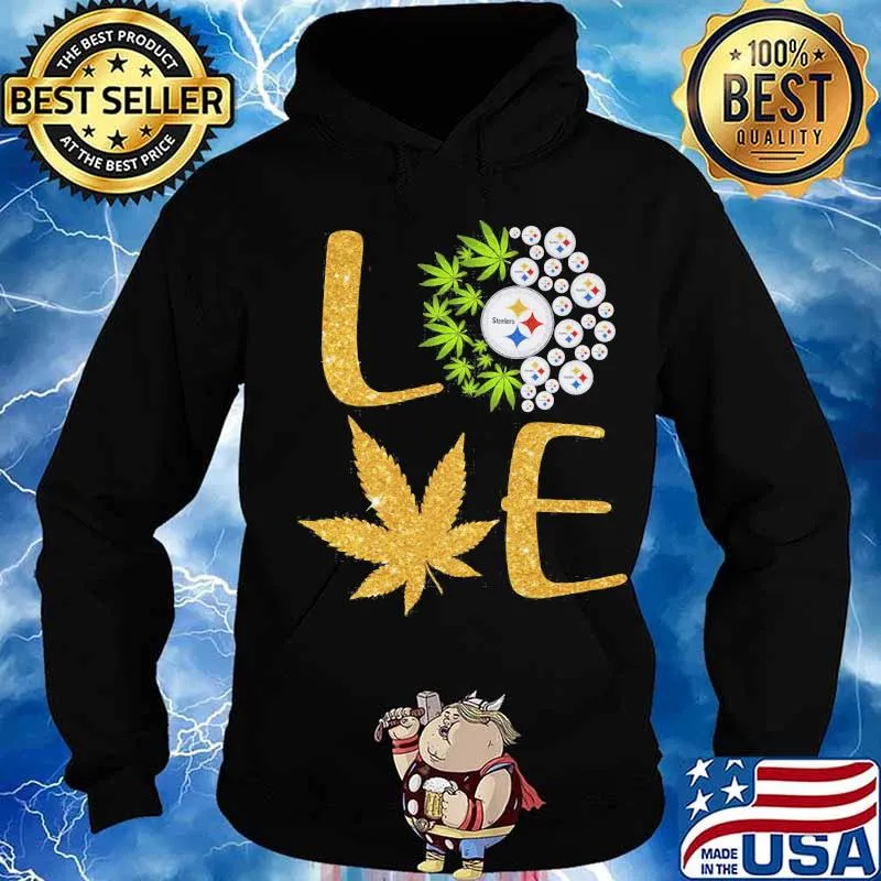 Official Love Steelers Cannabis Football Shirt Hoodie