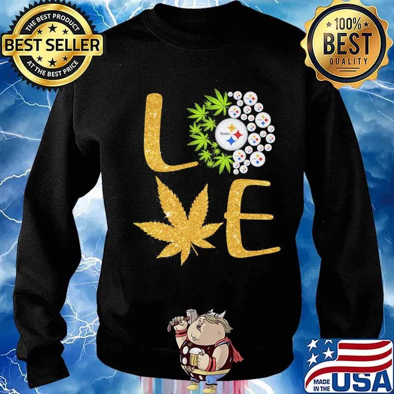 Official Love Steelers Cannabis Football Shirt Sweater