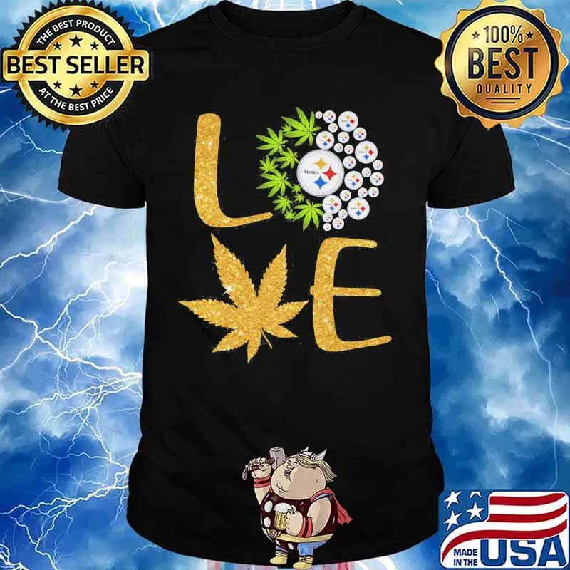 Official Love Steelers Cannabis Football Shirt