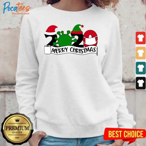 Official Merry Christmas 2020 Corona Virus Shirt - Image 5