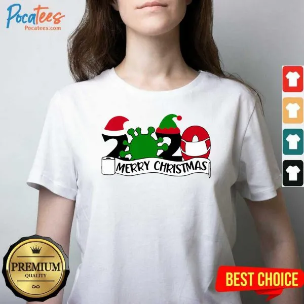 Official Merry Christmas 2020 Corona Virus Shirt - Image 3