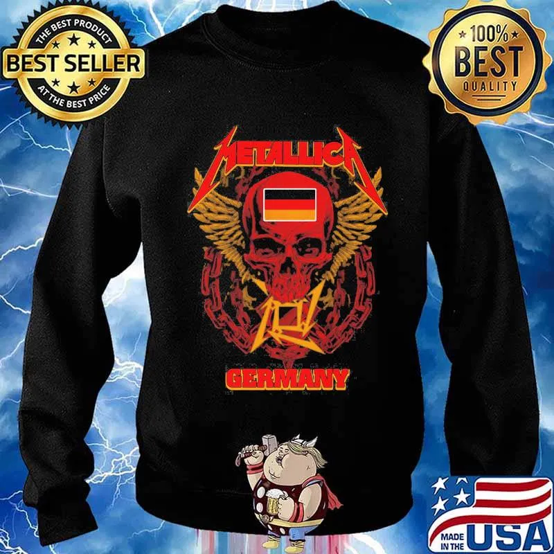 Official Metallic Germany Skull Flag Shirt Sweater