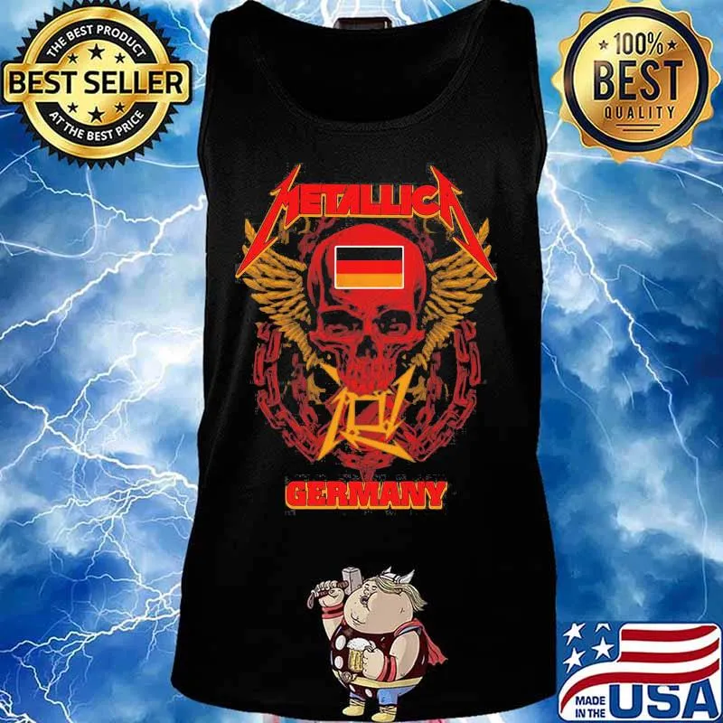 Official Metallic Germany Skull Flag Shirt Tank top
