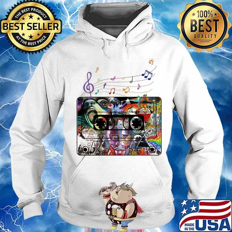 Official Music Tapes Colors Staves Pink Floyd Shirt Hoodie