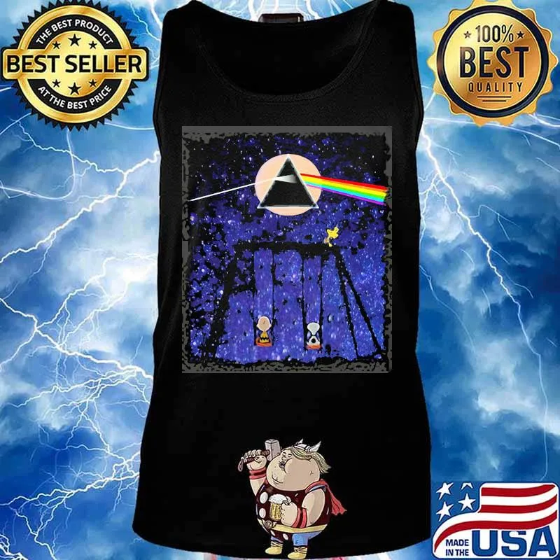 Official Pink Floyd Night Moon Lgbt Snoopy Shirt Tank top
