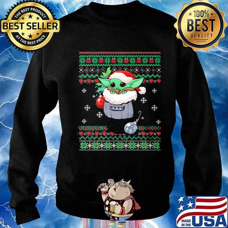 Official Yoda Baby Wear Pajama Santa Urgly Xmas Shirt Sweater
