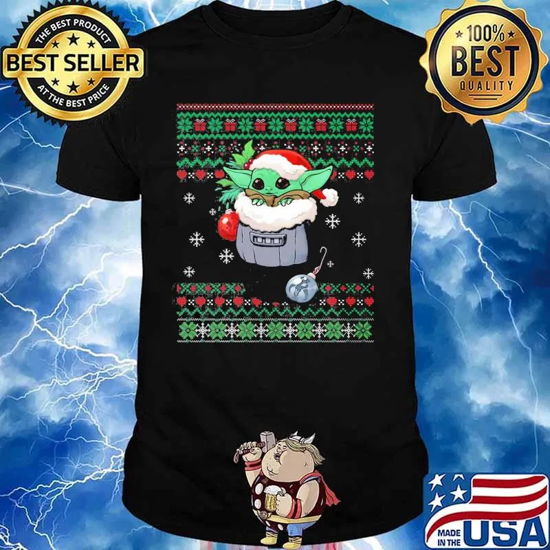 Official Yoda Baby Wear Pajama Santa Urgly Xmas Shirt
