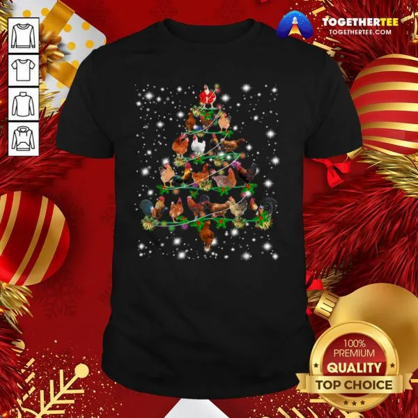 Original Chickens Light Christmas Tree Shirt