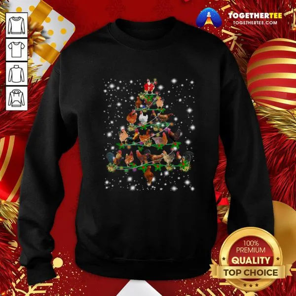 Original Chickens Light Christmas Tree Shirt - Image 4