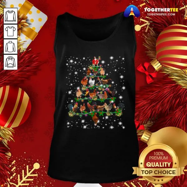 Original Chickens Light Christmas Tree Shirt - Image 3