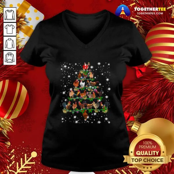 Original Chickens Light Christmas Tree Shirt - Image 2