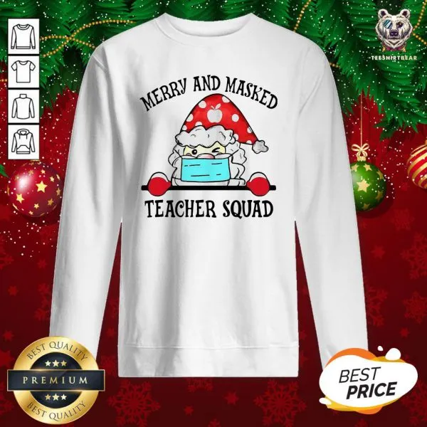 Original Merry And Masked Teacher Squad Shirt - Image 4