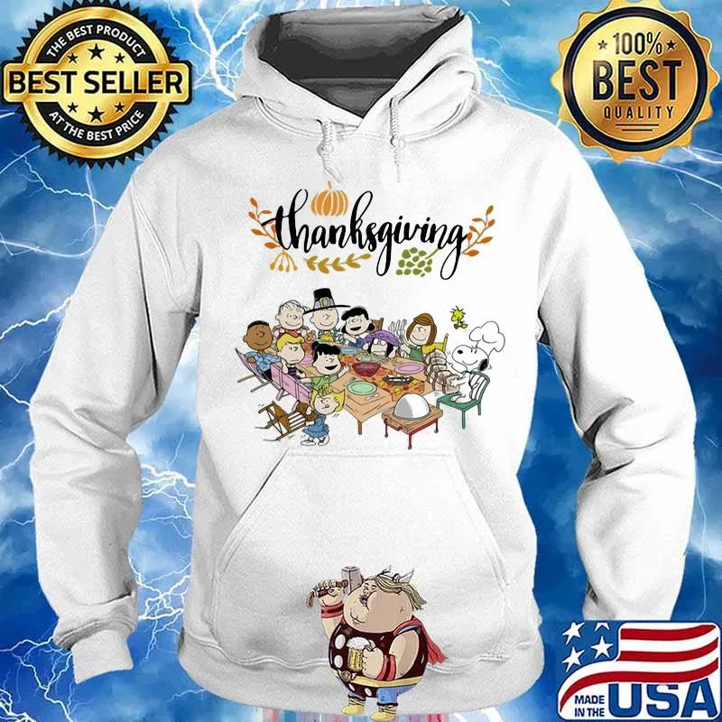 Peanut Characters Charlie Brown Happy Thanksgiving Shirt Hoodie