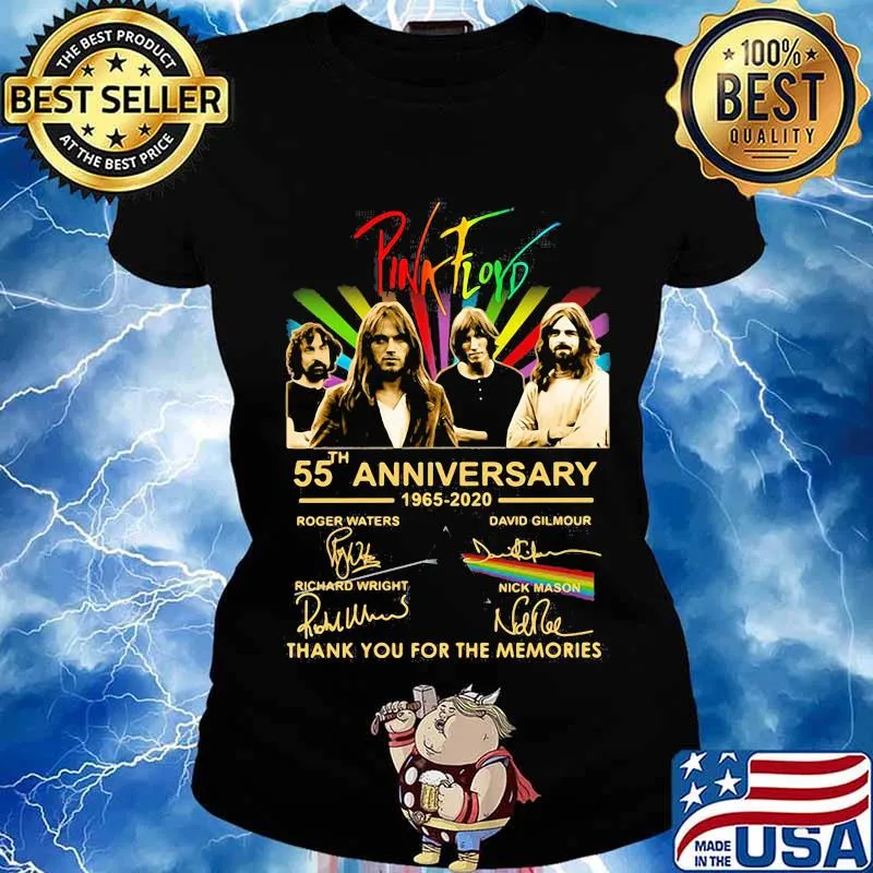 Pink Floyd Lgbt 55th Anniversary Signatures Thank For The Memories Shirt Ladies tee