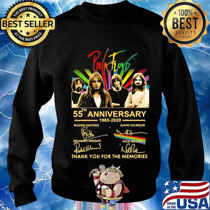 Pink Floyd Lgbt 55th Anniversary Signatures Thank For The Memories Shirt Sweater