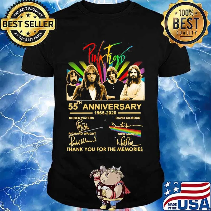 Pink Floyd Lgbt 55th Anniversary Signatures Thank For The Memories Shirt