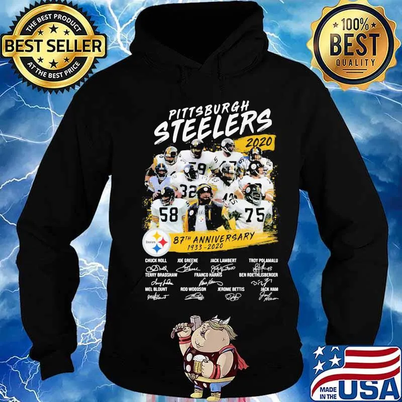 Pittsburgh Steelers 87th Anniversary 1933 2020 Steelers Signuature Team Shirt Hoodie