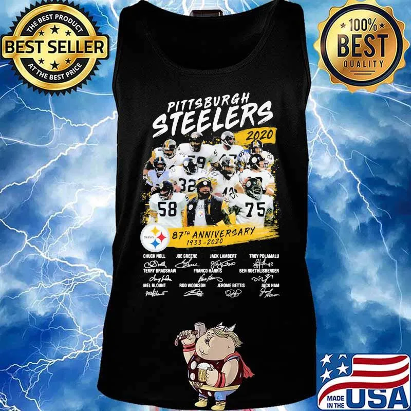 Pittsburgh Steelers 87th Anniversary 1933 2020 Steelers Signuature Team Shirt Tank top