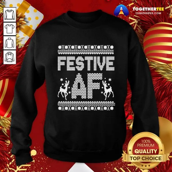 Premium Festive AF Ugly Christmas Shirt - Image 4