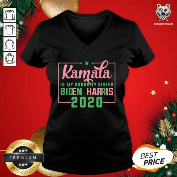 Premium Kamala Harris Is My Sorority Sister Biden Harris 2020 T-Shirt - Image 2