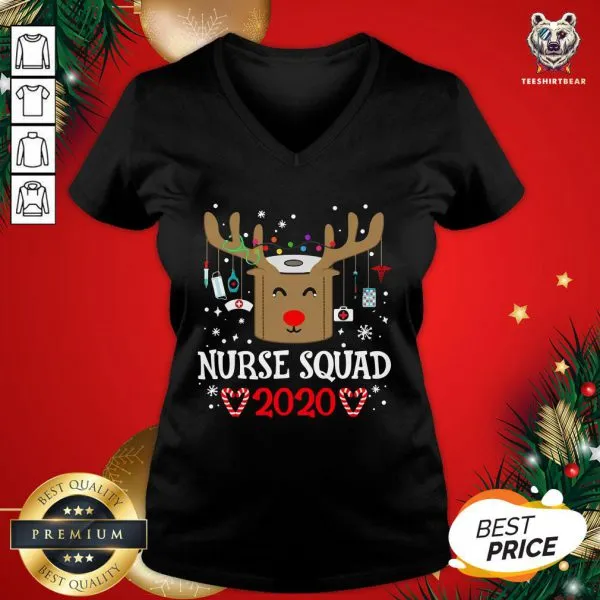 Premium Nurse Squad 2020 Merry Christmas Shirt - Image 2