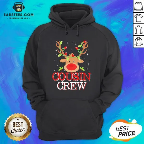 Pretty Reindeer Light Cousin Crew Christmas Shirt - Image 3