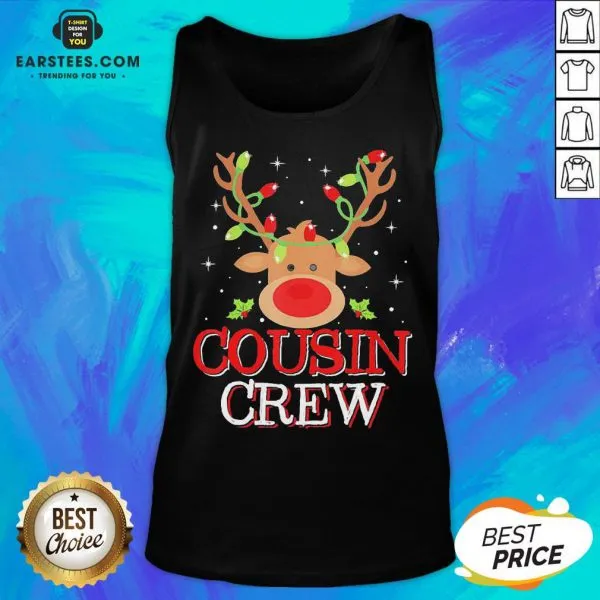 Pretty Reindeer Light Cousin Crew Christmas Shirt - Image 5