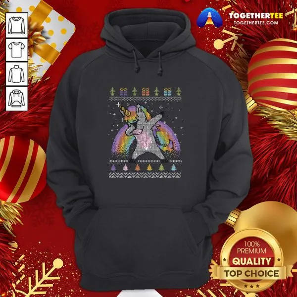 Pretty Unicorn Dabbing Ugly Merry Christmas Shirt - Image 5