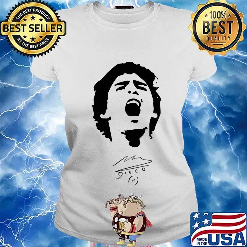 R.I.P 10 Diego Maradona Legend Argentine Signature Shirt Ladies tee