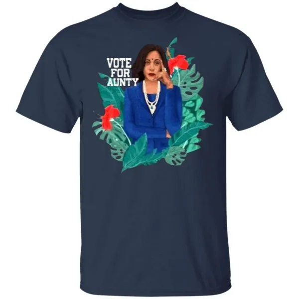 Kamala Harris Vote For Aunty T-Shirt - Image 4