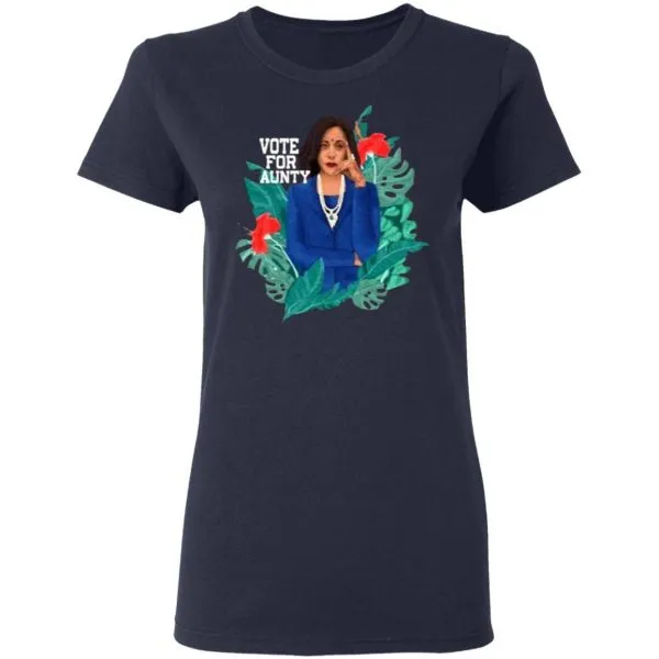 Kamala Harris Vote For Aunty T-Shirt - Image 6