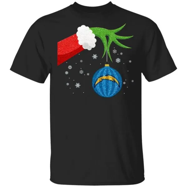 The Grinch Christmas Ornament Los Angeles Chargers T-Shirt
