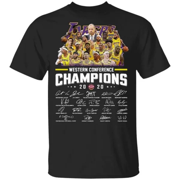 Los Angeles Lakers Westers Conference 2020 Signature T-Shirt