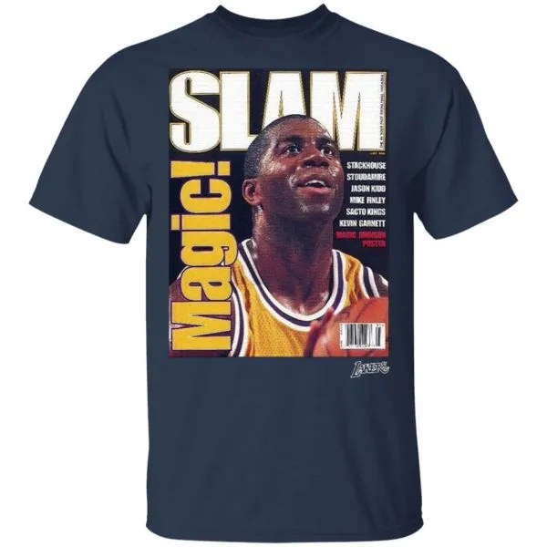 SLAM Cover Tee Magic Johnson Poster T-Shirt - Image 4