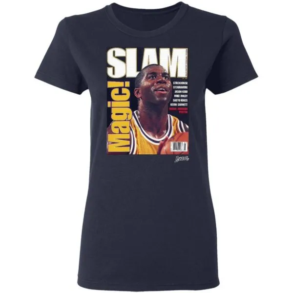 SLAM Cover Tee Magic Johnson Poster T-Shirt - Image 5