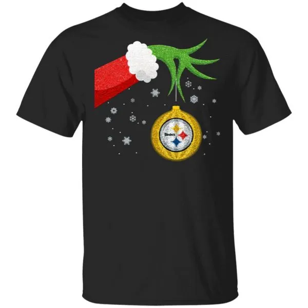 The Grinch Christmas Ornament Pittsburgh Steelers T-Shirt