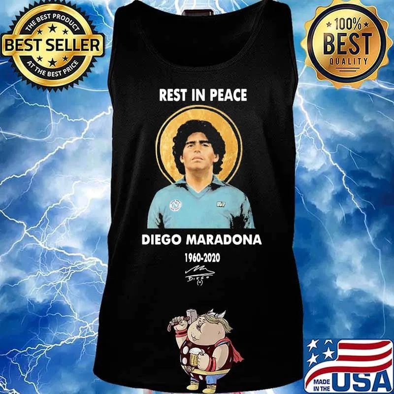 Rest In Peace Diego Maradona 1960 2020 Signature Shirt Tank top