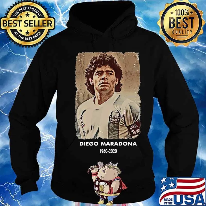 Rip Diego Maradona 1960 2020 Football Shirt Hoodie