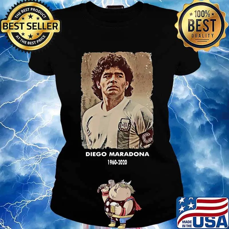Rip Diego Maradona 1960 2020 Football Shirt Ladies tee