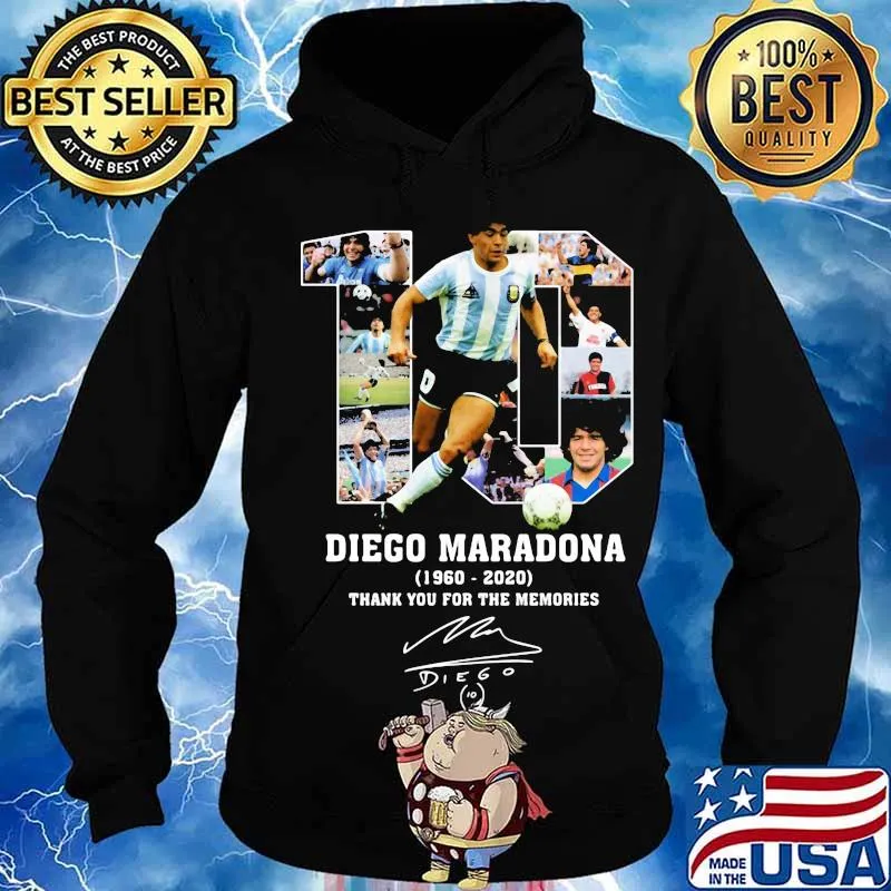 Rip Diego Maradona Argentinian Football Legend And World Signature Shirt Hoodie
