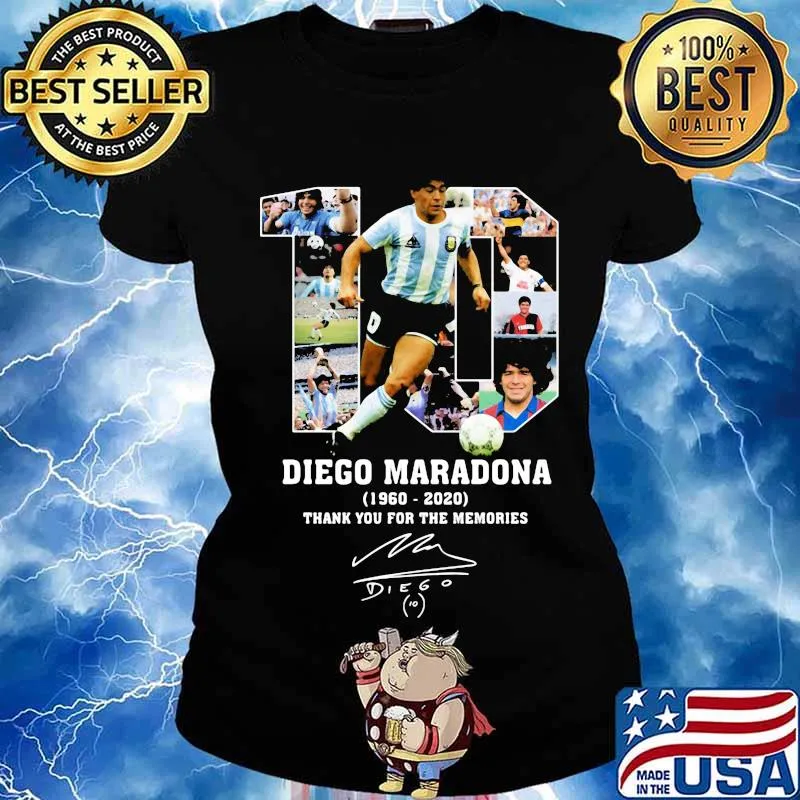 Rip Diego Maradona Argentinian Football Legend And World Signature Shirt Ladies tee