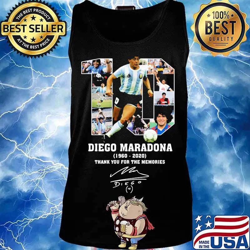Rip Diego Maradona Argentinian Football Legend And World Signature Shirt Tank top