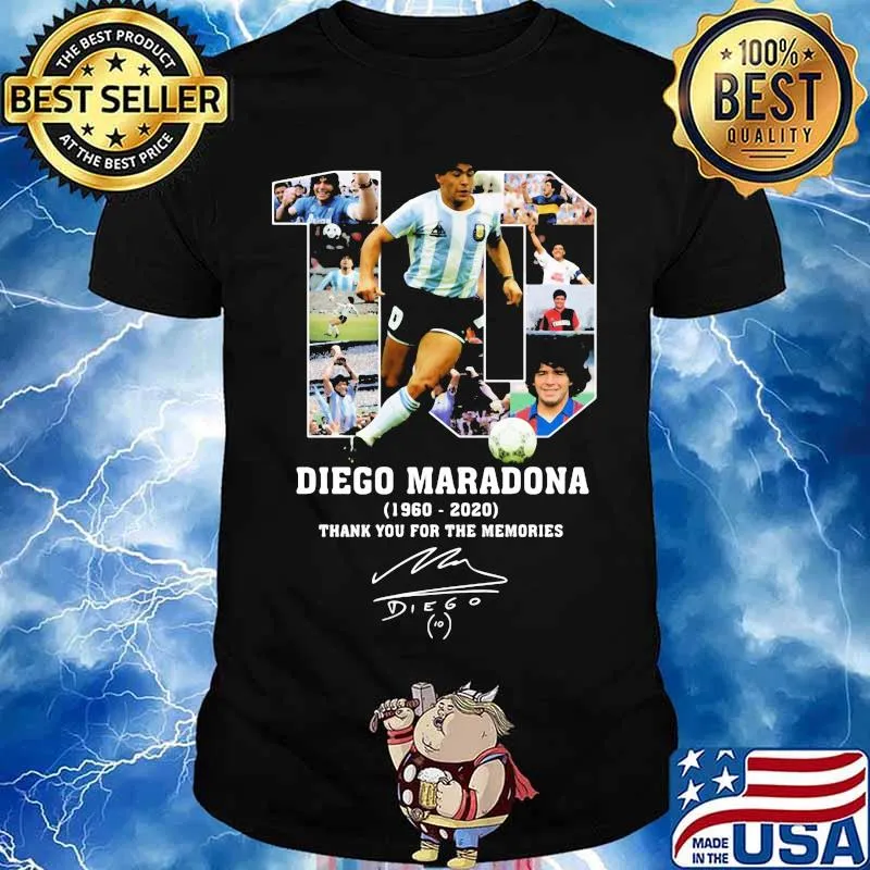 Rip Diego Maradona Argentinian Football Legend And World Signature Shirt