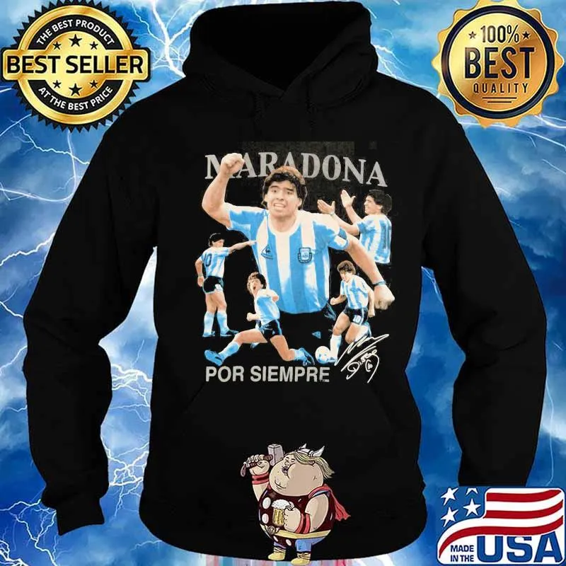Rip Diego Maradona Por Siempre Signature Shirt Hoodie