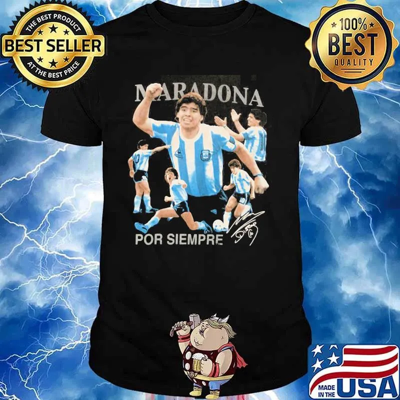 Rip Diego Maradona Por Siempre Signature Shirt
