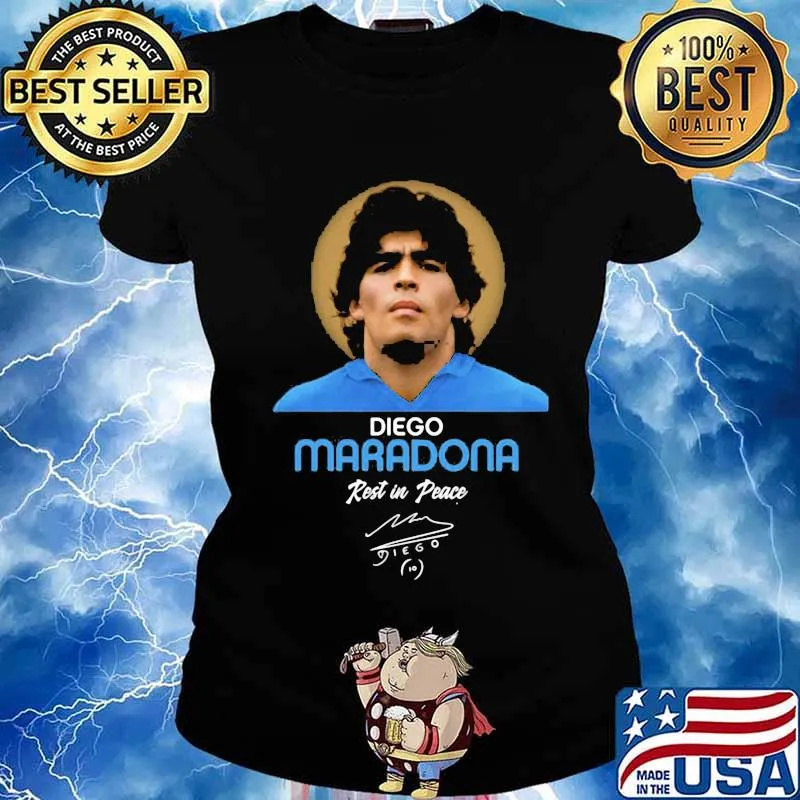 Rip Diego Maradona Rest In Peace Signature Shirt Ladies tee