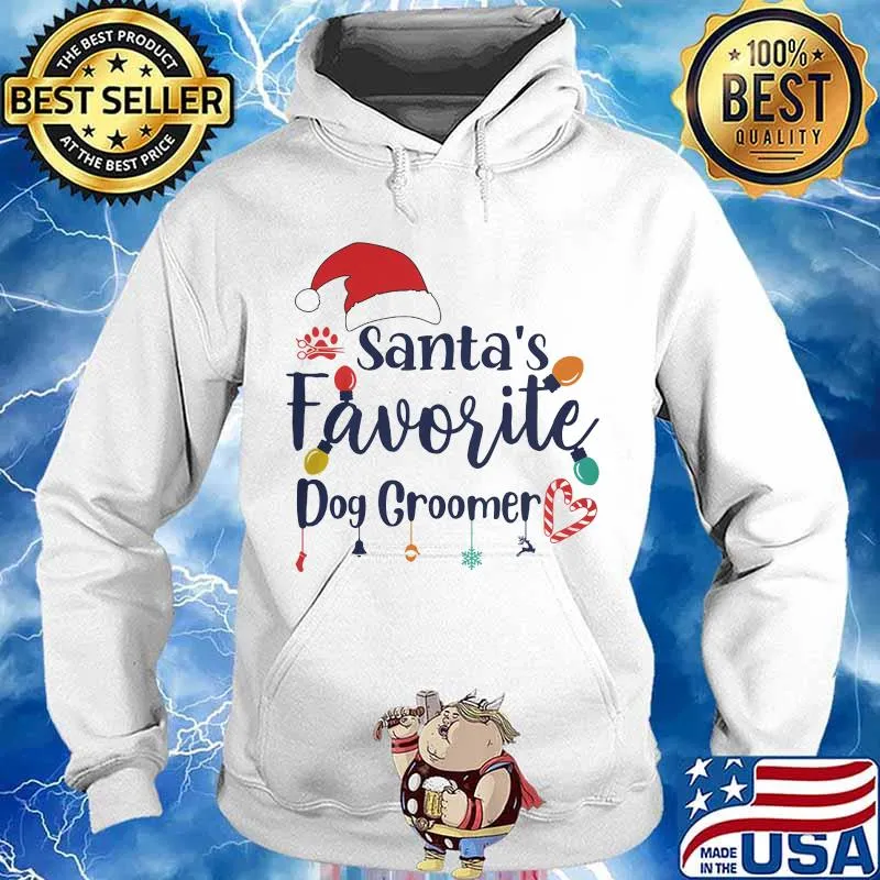 Santa’s Favorite Dog Groomer Merry Christmas Shirt Hoodie